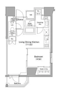 ザ・パークハビオ南大井【13階】の間取り