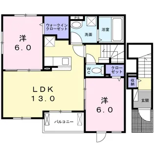 プリムローズI【2階】の間取り
