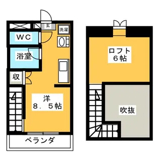 メゾン・ド・ビジュII【3階】の間取り