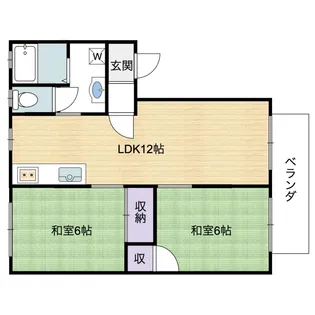メイプル岩倉【2階】の間取り