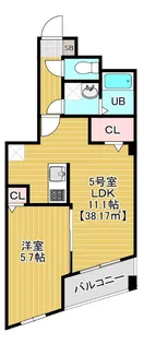 グランディオ検見川【3階】の間取り
