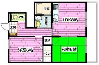 サニーヒルII【1階】の間取り