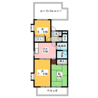 セリニティ星ヶ丘【4階】の間取り