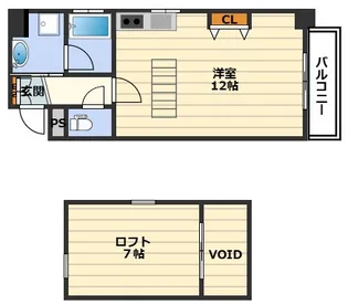 ゼウス梅田アクア【4階】の間取り