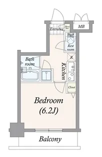 パレステュディオ文京南【6階】の間取り