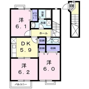 フォレストA【2階】の間取り
