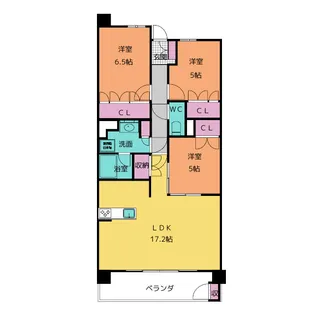 プラセシオン赤池ファースト【5階】の間取り