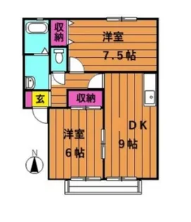 レイモンドサンヴィレッジ B【2階】の間取り