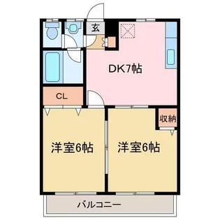 ソシアサニーヒル【2階】の間取り