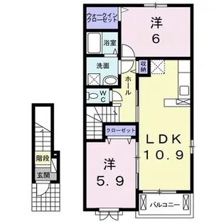 クレメント A【2階】の間取り