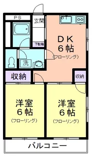 ラ・フルール久米川【2階】の間取り
