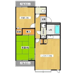 メゾンドヴェリテ【1階】の間取り