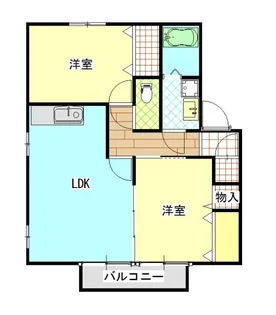 アドラブールフカヤツB【1階】の間取り