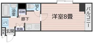 トーカンキャステール交通局前【2階】の間取り