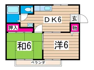 ビーライン汐入【2階】の間取り