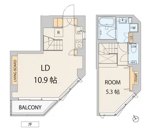 エスセナーリオ虎ノ門【6階】の間取り