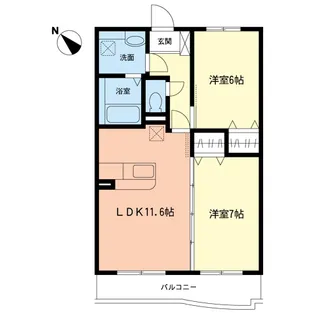 シェルグラン【4階】の間取り