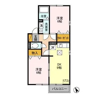 カーサ・ロッソ【1階】の間取り