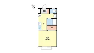 JハイツB棟【2階】の間取り