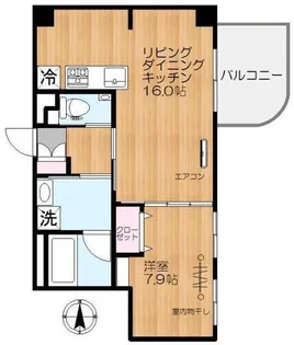 モンテヴェルデ神楽坂弐番館【3階】の間取り