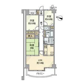 エクレール草加【4階】の間取り