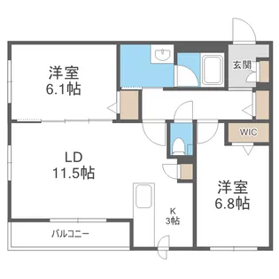 BASE厚別西【3階】の間取り