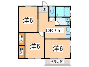 コ-ポ石渡Gの間取り