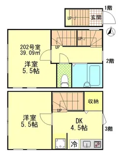 クラシェア中野新橋の間取り