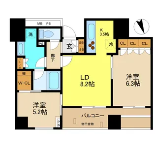 パークタワー池袋イーストプレイス【28階】の間取り