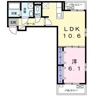 AFCレジデンス・登呂B【3階】の間取り