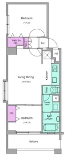 レジディア島津山【12階】の間取り