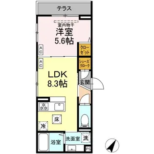 D Paina 星川【1階】の間取り