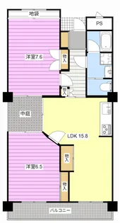 ニューライフ浜松I【1階】の間取り