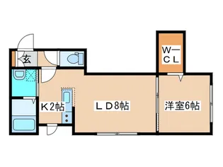 クラリス豊平II【2階】の間取り