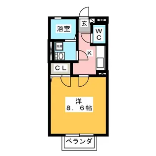 アドヴァンス【1階】の間取り