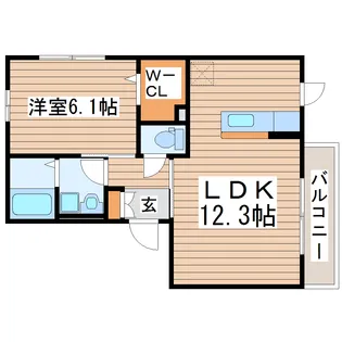 オランジュリ【3階】の間取り