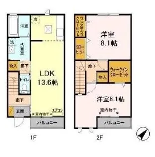 メゾン クレールBの間取り