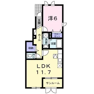 Le Soleil(ソレイユ)【1階】の間取り