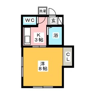 コーポ青葉【1階】の間取り