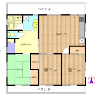 ナウビレッジ【3階】の間取り