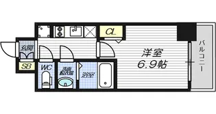ソルテラスOSAKA姫島エテルナ【5階】の間取り
