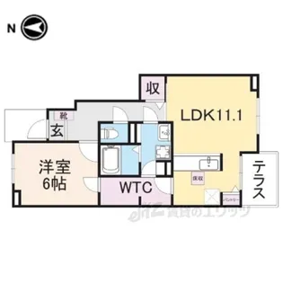 ラ・レコルトB【1階】の間取り