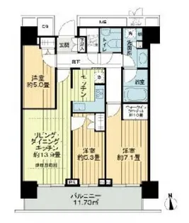 ザ・パークハウス晴海タワーズ クロノレジデンス【21階】の間取り