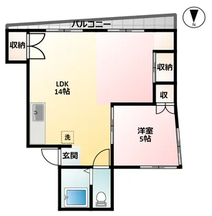 大橋コーポ【4階】の間取り
