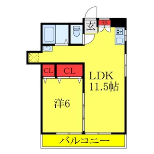 第2グリーンハイツ【3階】の間取り