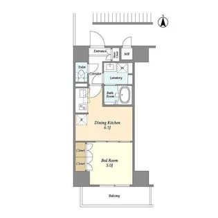 La Douceur東神田【6階】の間取り