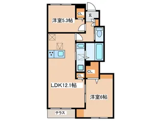 グランシャリオ【1階】の間取り