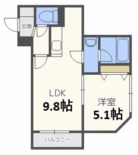 オルセー厚別東【2階】の間取り