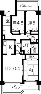 エクセレンス志賀本通【5階】の間取り