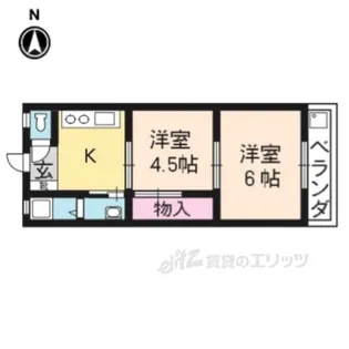 マンション中川【4階】の間取り